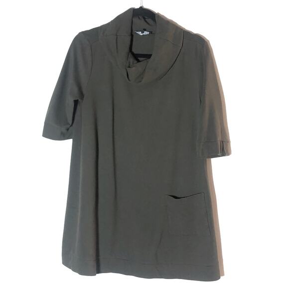 Isabella Oliver Maternity Cowl Neck Tunic Size 3 (US 8, M) Black Stretch Top - Picture 1 of 10